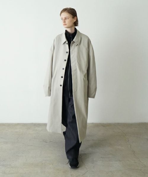 VUヴウlong soutien collar coat finx cotton [CHALK] vu-cot-003