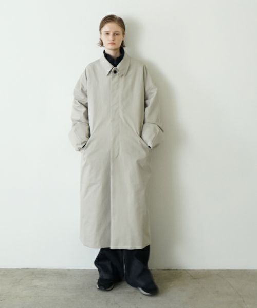 VUヴウlong soutien collar coat finx cotton [CHALK] vu-cot-003