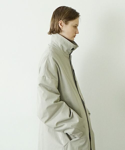 VUヴウlong soutien collar coat finx cotton [CHALK] vu-cot-003