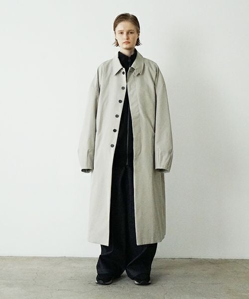 VUヴウlong soutien collar coat finx cotton [CHALK] vu-cot-003