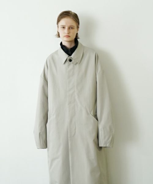 VUヴウlong soutien collar coat finx cotton [CHALK] vu-cot-003
