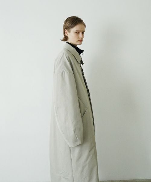 VUヴウlong soutien collar coat finx cotton [CHALK] vu-cot-003