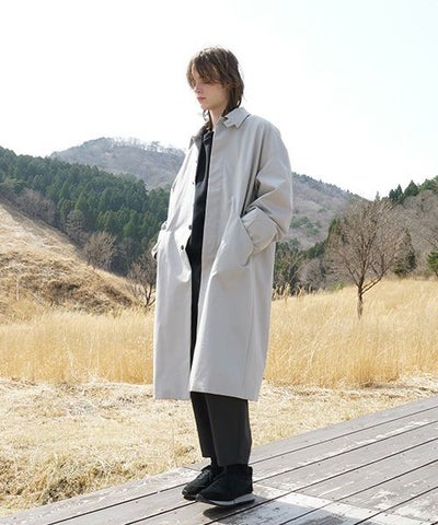 VUヴウlong soutien collar coat finx cotton [CHALK] vu-cot-003