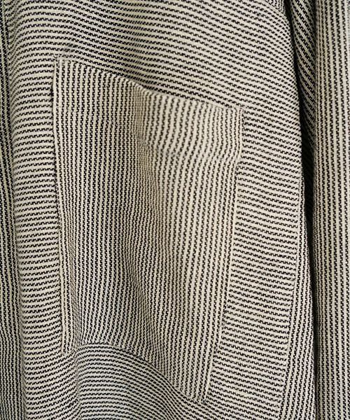 YANTOR Khadi Hickory Pasted Flyfront Shirts[Y255SH05/BEIGE]