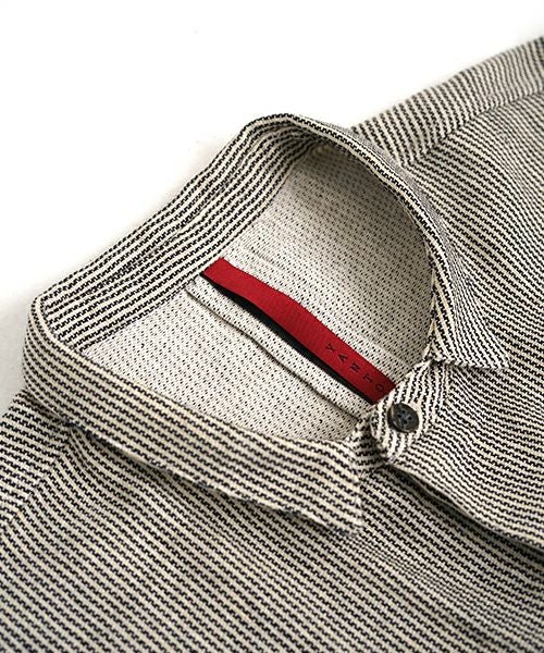 YANTOR Khadi Hickory Pasted Flyfront Shirts[Y255SH05/BEIGE]