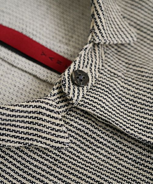 YANTOR Khadi Hickory Pasted Flyfront Shirts[Y255SH05/BEIGE]
