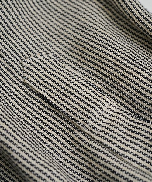 YANTOR ヤントル　Khadi Hickory Pasted Flyfront Shirts[Y255SH05/BEIGE]