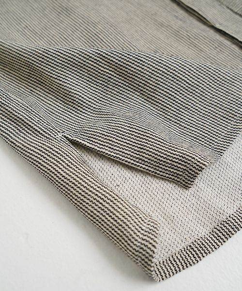 YANTOR ヤントル　Khadi Hickory Pasted Flyfront Shirts[Y255SH05/BEIGE]