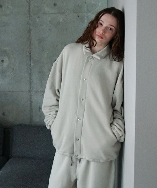 VU ヴウ sweat coach jacket  [PALE GRAY] vum-jk-02
