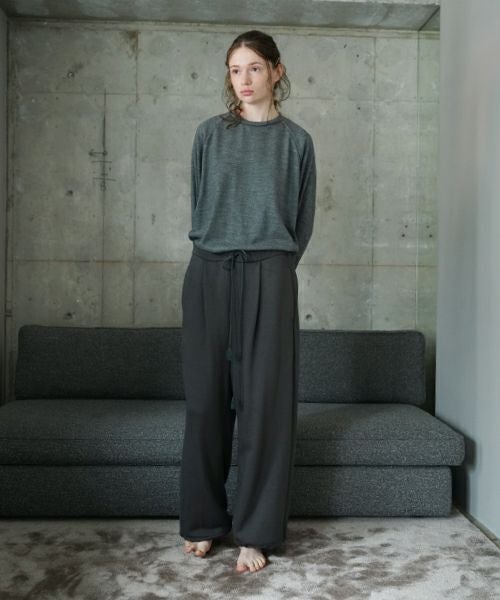 VU ヴウ sweat wide pants [GRAHITE] vum-pt-06
