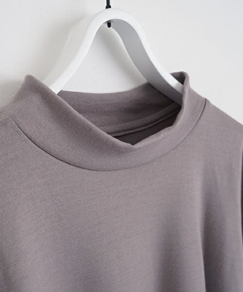 VU ヴウ petite high neck layered long knit washable wool  [GRAY MIX] vum-kn-02