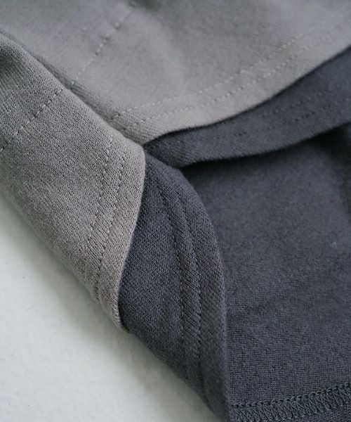 VU ヴウ petite high neck layered long knit washable wool  [GRAY MIX] vum-kn-02