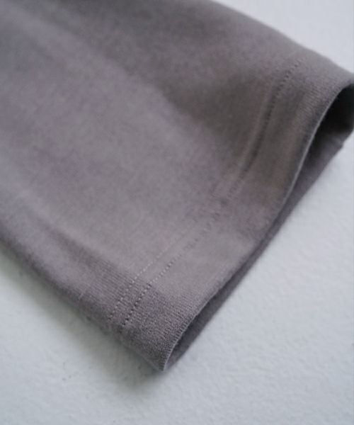 VU ヴウ petite high neck layered long knit washable wool  [GRAY MIX] vum-kn-02