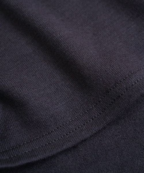 VU ヴウ petite high neck layered long knit washable wool  [GRAY MIX] vum-kn-02