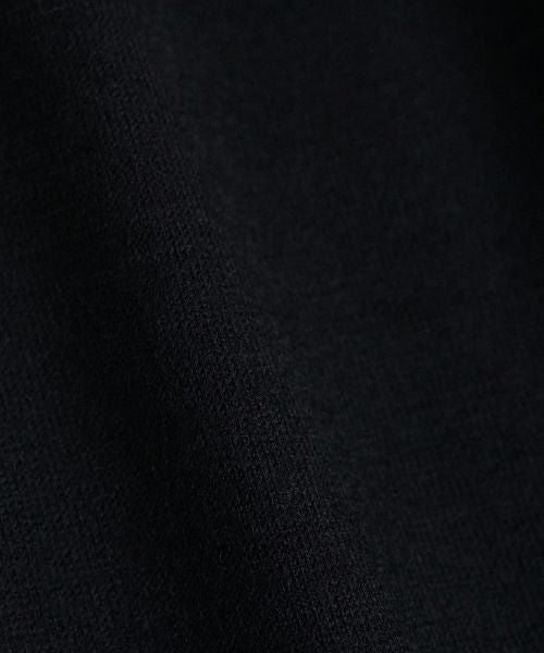 VU ヴウ petite high neck layered long knit washable wool  [BLACK×BLUE] vum-kn-02