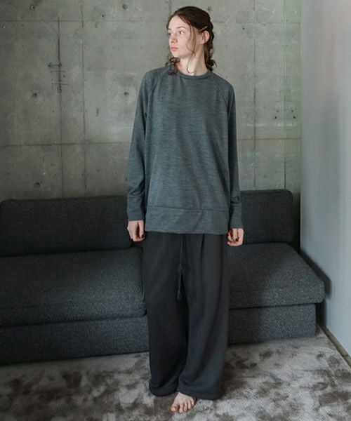 VU ヴウ basic long knit  [DARK HEATHER GRAY] vum-kn01