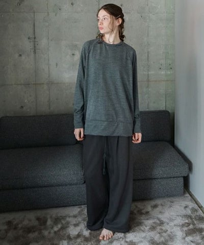 VU ヴウ basic long knit  [DARK HEATHER GRAY] vum-kn01