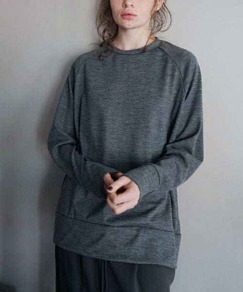 VU ヴウ basic long knit  [DARK HEATHER GRAY] vum-kn01