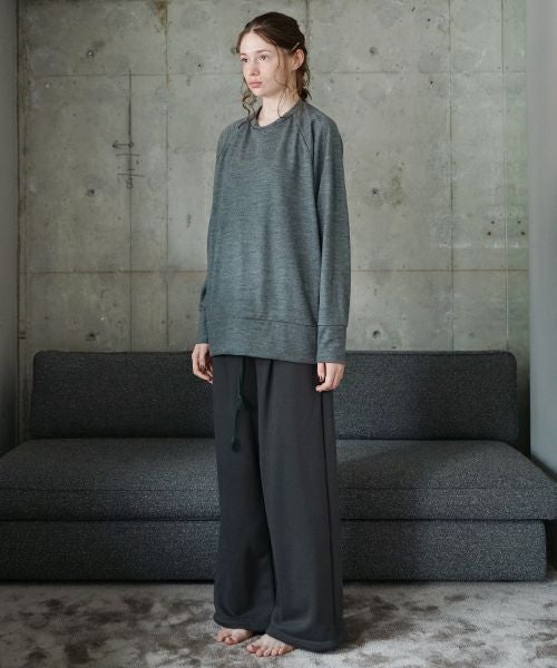 VU ヴウ basic long knit  [DARK HEATHER GRAY] vum-kn01