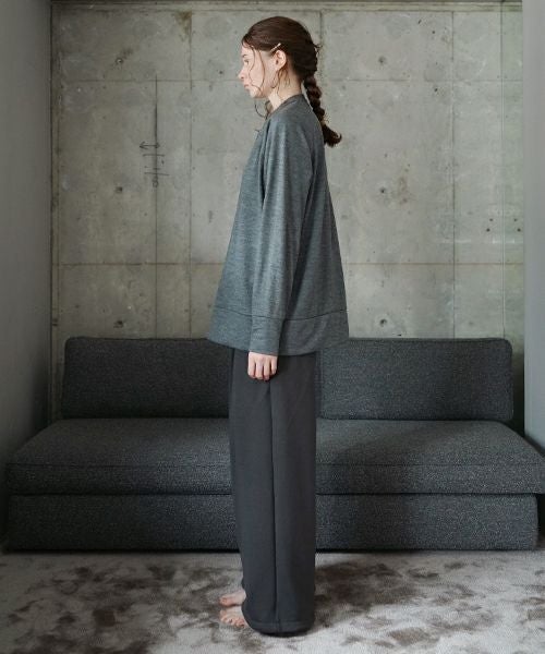 VU ヴウ basic long knit  [DARK HEATHER GRAY] vum-kn01