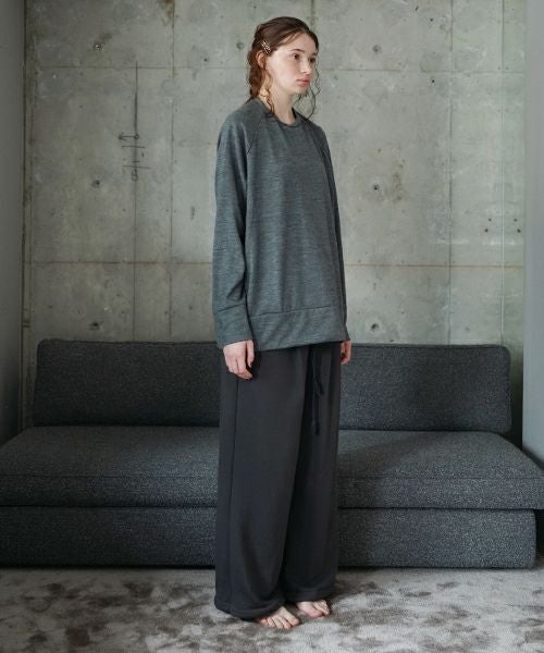 VU ヴウ basic long knit  [DARK HEATHER GRAY] vum-kn01