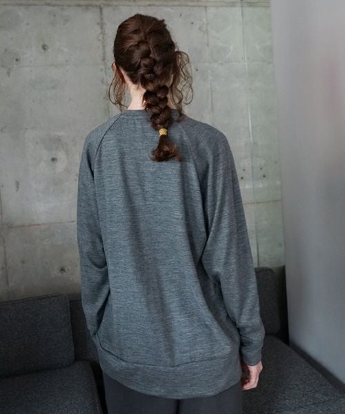 VU ヴウ basic long knit  [DARK HEATHER GRAY] vum-kn01