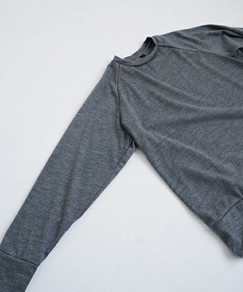 VU ヴウ basic long knit  [DARK HEATHER GRAY] vum-kn01
