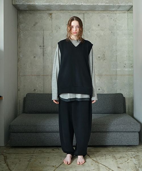 VU ヴウ v vest  cotton wool [BLACK] vum-kn01