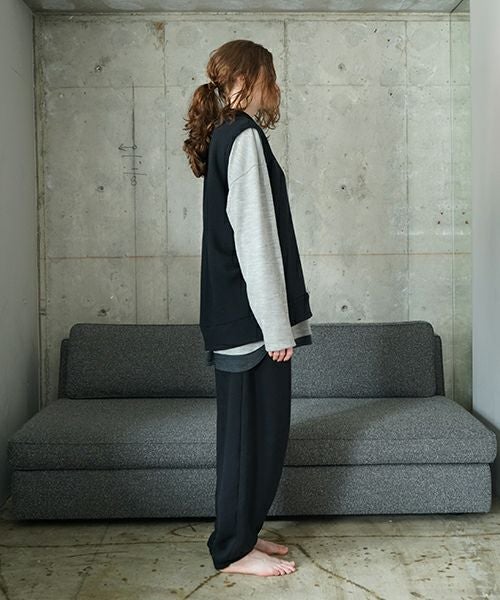 VU ヴウ v vest  cotton wool [BLACK] vum-kn01