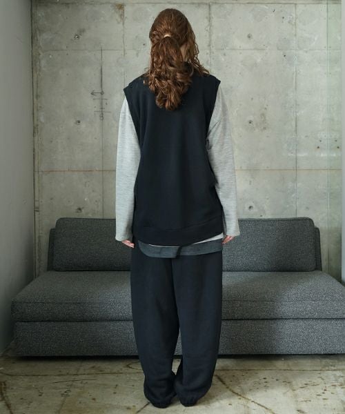 VU ヴウ v vest  cotton wool [BLACK] vum-kn01