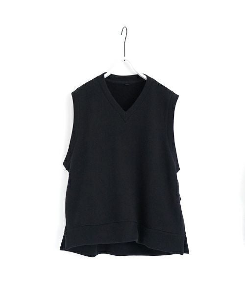 VU ヴウ v vest  cotton wool [BLACK] vum-kn01
