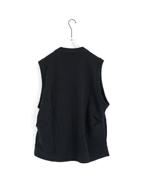 VU ヴウ v vest  cotton wool [BLACK] vum-kn01