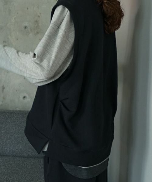 VU ヴウ v vest  cotton wool [BLACK] vum-kn01