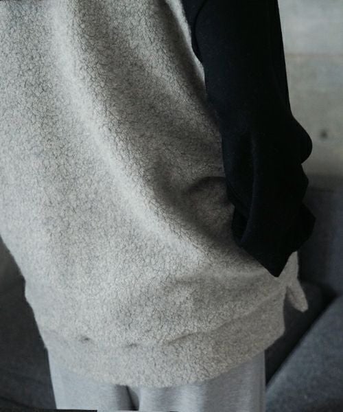 VU ヴウ boa v vest  [LIGHT HEATHER GRAY] vum-kn01