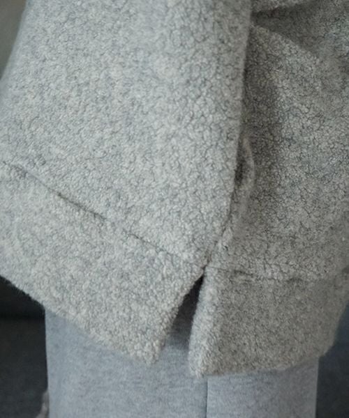 VU ヴウ boa v vest  [LIGHT HEATHER GRAY] vum-kn01