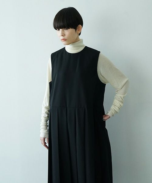  Mochiモチa-line sleeveless dress [black/256-Mochi-01]