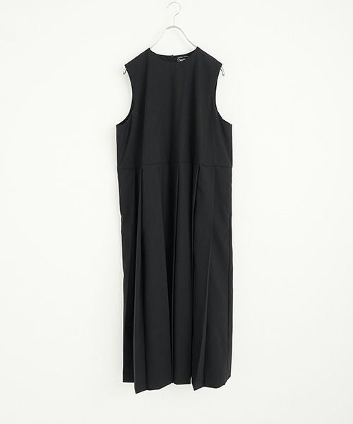  Mochiモチa-line sleeveless dress [black/256-Mochi-01]