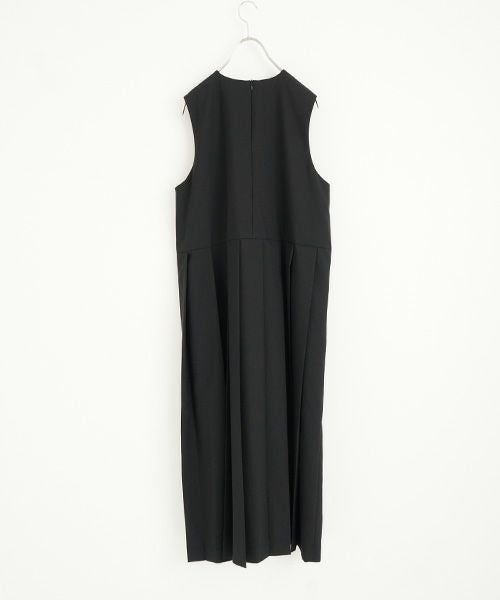  Mochiモチa-line sleeveless dress [black/256-Mochi-01]