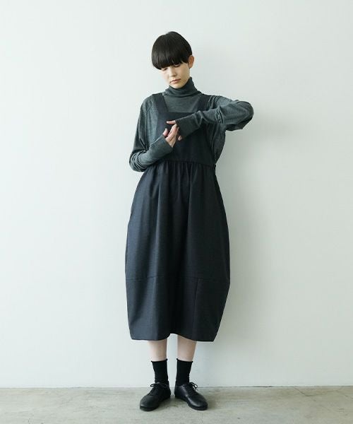  Mochiモチbud dress [charcoal gray/256-Mochi-02]