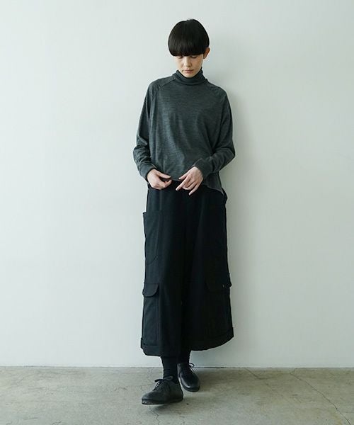 Mochiモチpocket wide pants [black/ma25-pt-01]