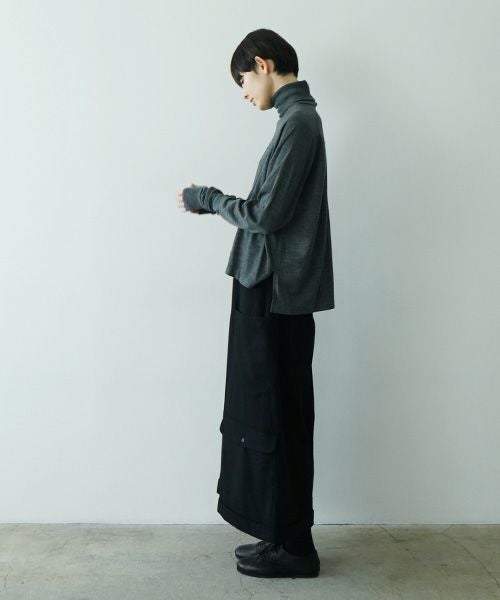 Mochiモチpocket wide pants [black/ma25-pt-01]