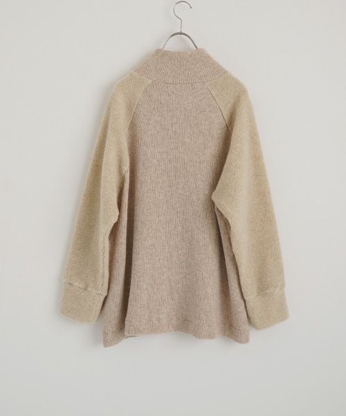 Mochiモチside button knit cardigan [mocha/ma25-kn-03]