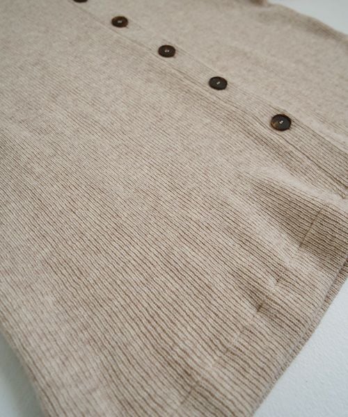 Mochiモチside button knit cardigan [mocha/ma25-kn-03]