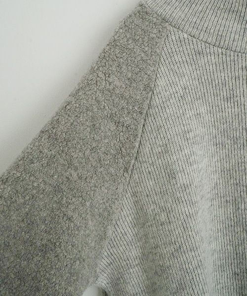  Mochiモチside button knit cardigan [grey/ma25-kn-03]