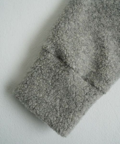  Mochiモチside button knit cardigan [grey/ma25-kn-03]