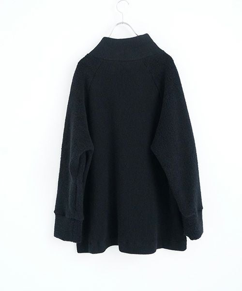 Mochiモチside button knit cardigan [black/ma25-kn-03]
