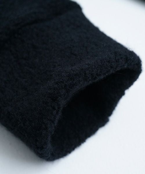 Mochiモチside button knit cardigan [black/ma25-kn-03]