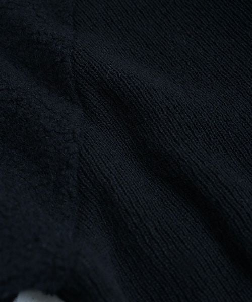 Mochiモチside button knit cardigan [black/ma25-kn-03]