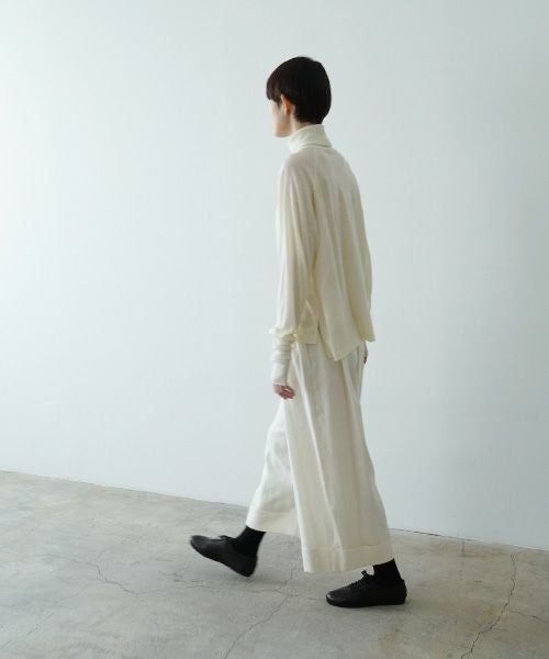 Mochiモチlong sleeve turtle knit [off white/ma25-kn-02]