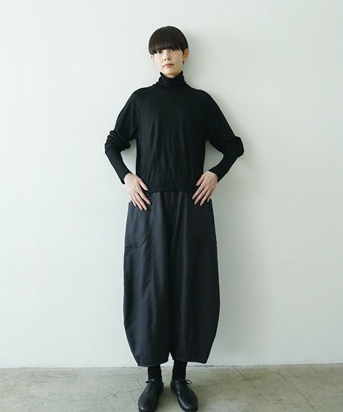 Mochiモチlong sleeve turtle knit [black/ma25-kn-02]